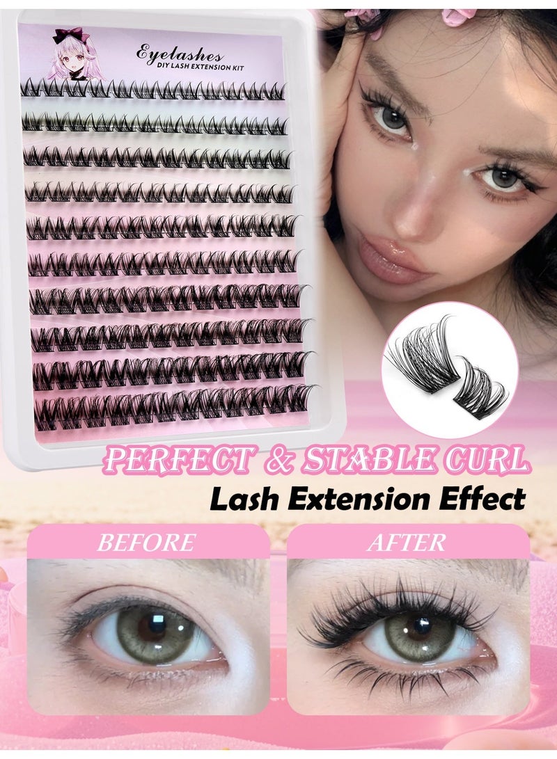 MAGEFY 120 Clusters Of Segmented False Eyelashes, Thick and Long False Eyelashes, DIY Eyelash Extensions, Suitable For Everyday Makeup and Special Occasions. - Image 1