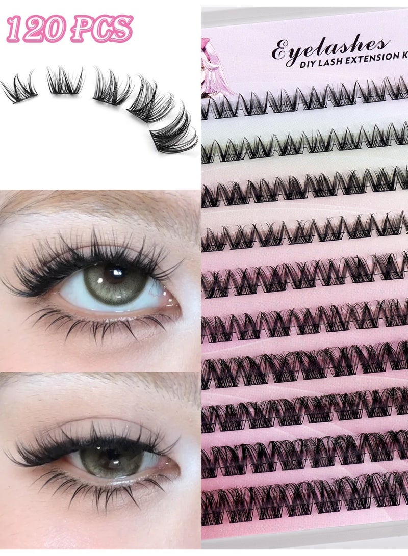 MAGEFY 120 Clusters Of Segmented False Eyelashes, Thick and Long False Eyelashes, DIY Eyelash Extensions, Suitable For Everyday Makeup and Special Occasions. - Image 2