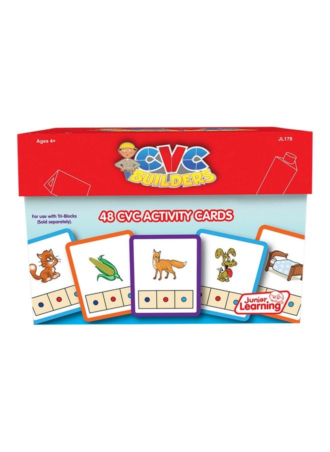 Junior Learning : Cvc Word Builders, 48 Cvc Activity Cards, Phonemic Awareness, Helps Children To Recognize And Understand Basic Sounds In Words, Self Checking Feature, For Ages 4 And Up  - Image 2