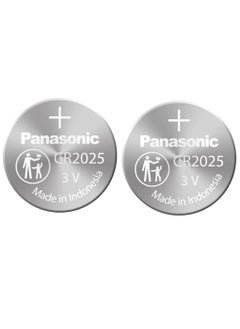2-Pieces Panasonic CR2025 Lithium 3V Indonesia Batteries