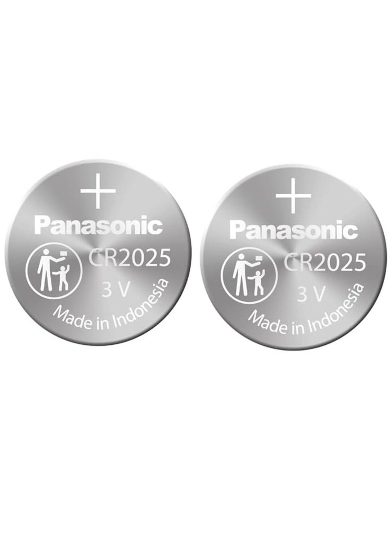 Panasonic - 2-Pieces Panasonic CR2025 Lithium 3V Indonesia Batteries - Image 1