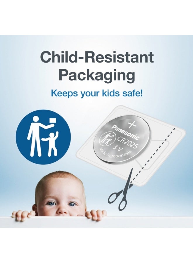 Panasonic 2-Pieces Panasonic CR2025 Lithium 3V Indonesia Batteries - Image 3