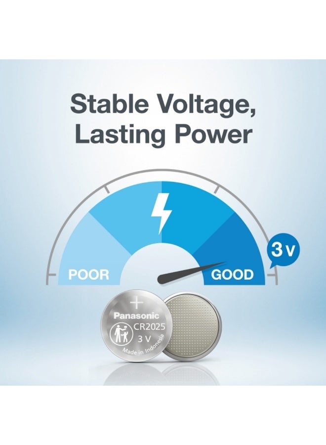 Panasonic 2-Pieces Panasonic CR2025 Lithium 3V Indonesia Batteries - Image 4