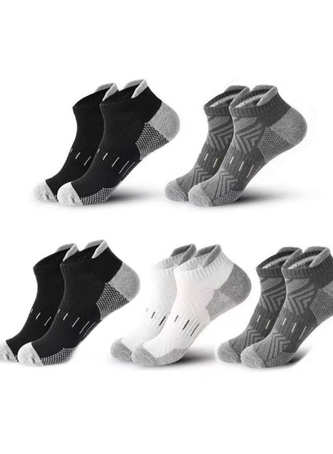 Mens Athletic Socks (5-Pack) - Low Cut, Sweat-Wicking, Odour-Resistant, All-Season Comfort - Ideal for Active Lifestyles, Running  Everyday Wear - Ultimate Socks for Men Collection - Image 1