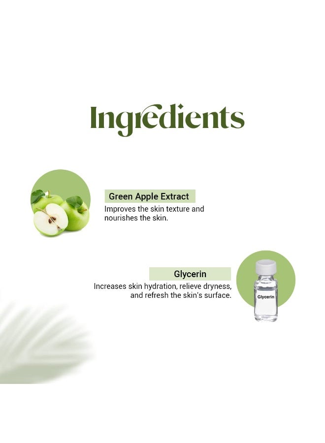 فيديك لاين تونر التفاح الأخضر من فيديك لاين، يقلل من ظهور حب الشباب والبقع الداكنة مع مستخلص التفاح الأخضر لإنعاش البشرة وتجديد شبابها، 500 مل - Image 5