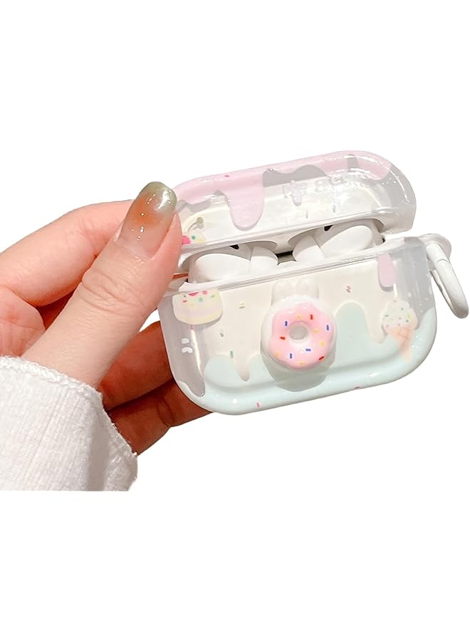 حافظة لطيفة مقاومة للصدمات متوافقة مع Airpods Pro 2 للنساء والفتيات مع سلسلة مفاتيح لـ Airpods Pro Generation 2