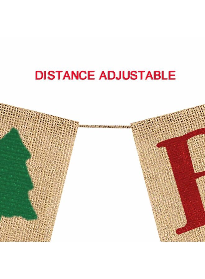 Partyprops Be Merry Burlap Banner | Christmas Burlap Banner | Christmas Tree Garland | Holiday Bunting | Home Garden Indoor Outdoor Banner | Natural Burlap Banner | Christmas Decor Decorations - Image 5