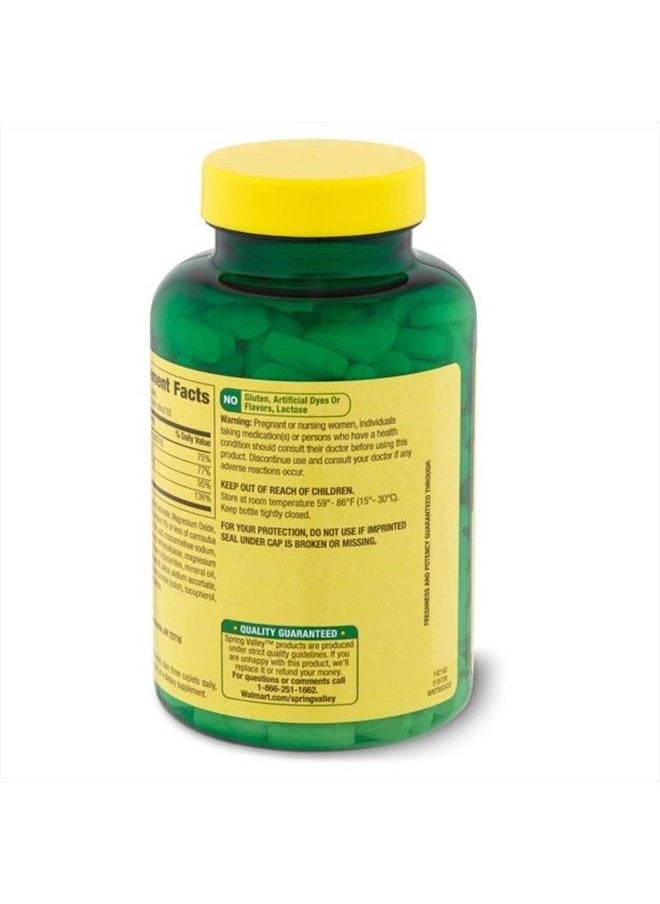 SPRING VALLEY - Calcium Magnesium and Zinc, Plus Vitamin D3, 250 Coated Caplets - Image 1