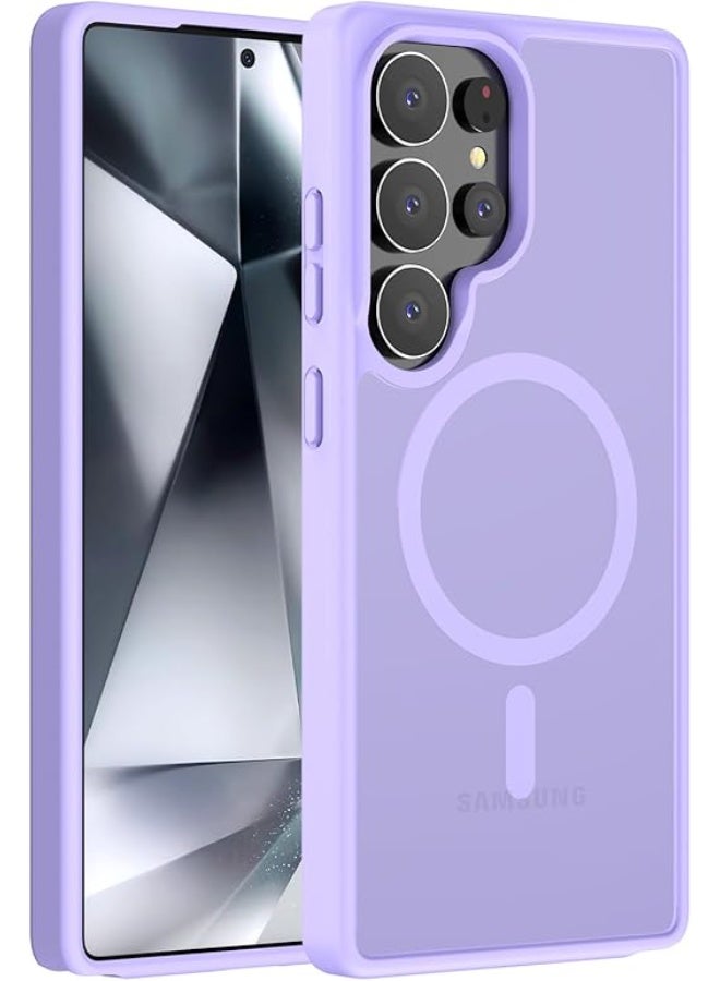 Magnetic for Samsung Galaxy S23 Ultra Case, Compatible with MagSafe, Military Grade Dropproof Translucent Matte Hard Back Slim Protective for Samsung S23 Ultra 5G Case, ligth purple - Image 1