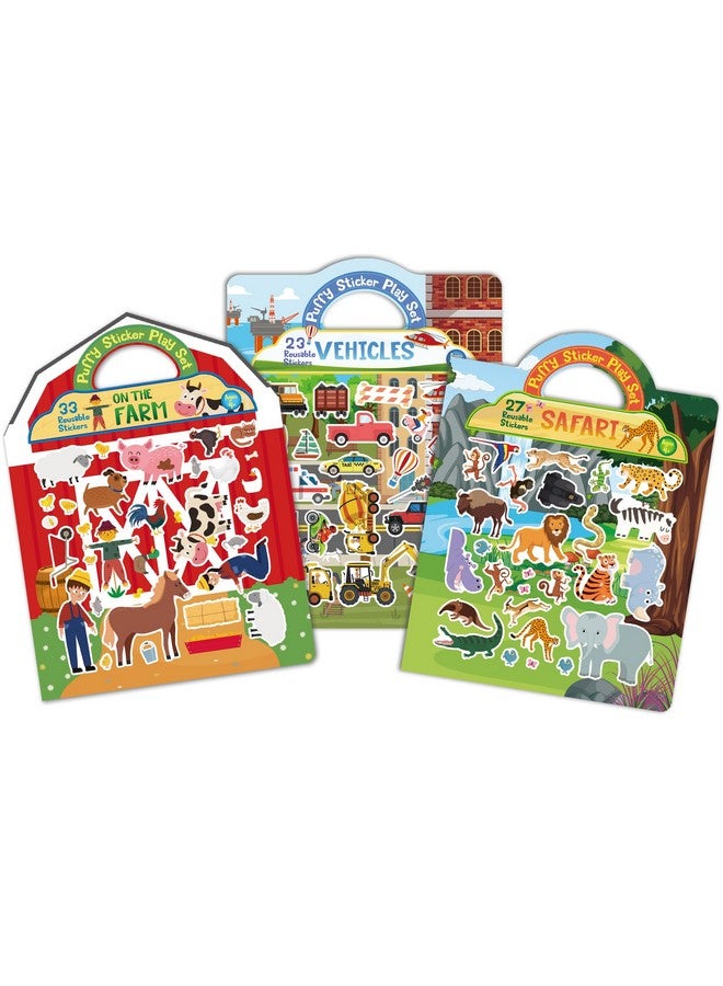 فايفور جير كتاب ملصقات منتفخ قابل لإعادة الاستخدام للأطفال الصغار من سن 1 إلى 3 سنوات، أساسيات الأنشطة الحرفية للأطفال من سن 2 إلى 4 سنوات، أكثر من 80 ملصقًا ولعبة لإبقاء الطفل مشغولاً وهادئًا في الطائرة والسيارة والمطعم - يجب أن يكون لديك رحلة برية - Image 1