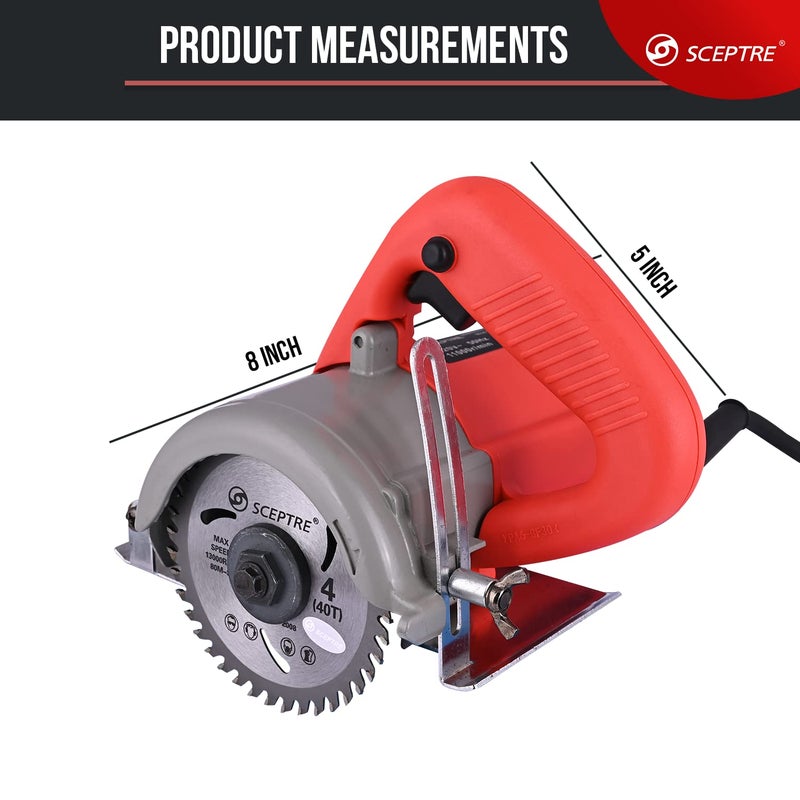 Sceptre SCEPTRE SP4SB Marble Cutter 4 inch 110mm 11000RPM 1400W Heavy Duty Wood Cutter Machine with Powerful Motor for Cutting Tiles Marbles Granite  - Image 5