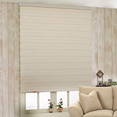 ZEBRA BLINDS Polyester Blinds for Windows,Ivory,W60XH130CM - Image 1