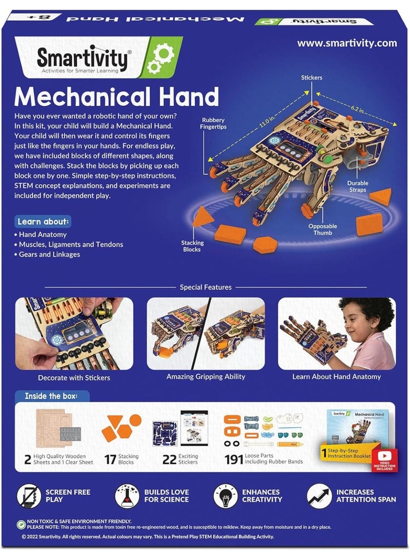 Smartivity Robotic Mechanical Hand Toy for Kids 8-10-12-14 Years Old | Parents Choice Award Winner I Birthday Gifts for Smart Kids | Superhero Toy for Boys & Girls 8,9,10,11,12,13,14 - Image 2