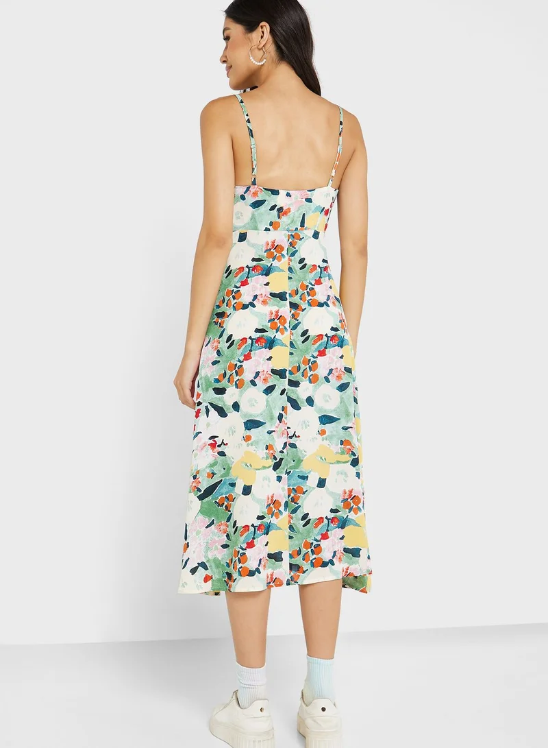 Ginger Strappy Printed Dress