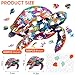 Mys Aurora Colorful Turtle Puzzles for Adults 500 Pieces 5MM Thick Wooden Jigsaw Puzzles Unique Shape Puzzle Ocean Wood Puzzles for Adults and Kids Birthday Gifts Family Game 173 173 inches - Image 4