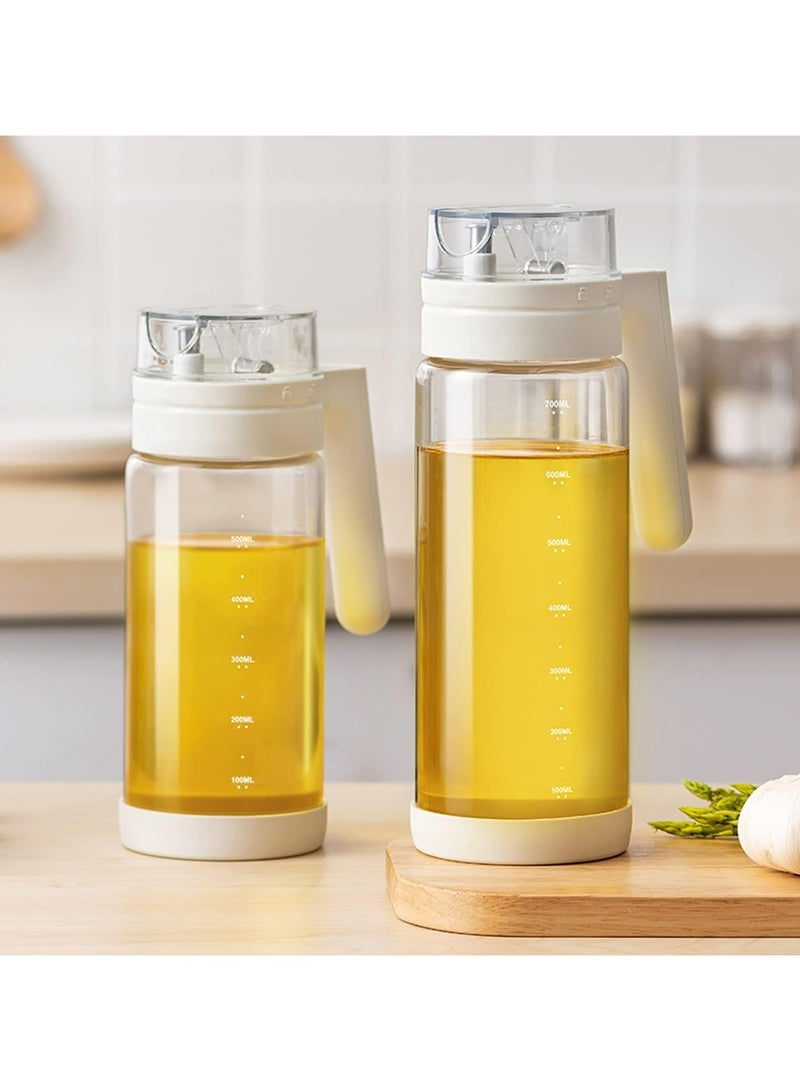 Oasisgalore 700ml Glass Olive Oil Dispenser Bottle with Automatic Cap, Seasoning Cruet for Cooking and Grilling  - Image 2