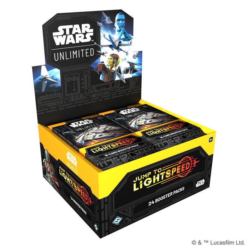 Asmodee مجموعة عرض بطاقات تعزيز Asmodee Star Wars Unlimited Jump to Lightspeed من 24 حزمة بطاقات تعزيز لعبة بطاقات التداول للأطفال والبالغين من عمر 12 سنة 2 لاعبين 20 دقيقة وقت اللعب - Image 3