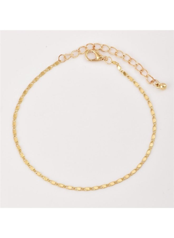 yongsheng Multi-Layered Anklet, Layered Crystal Anklets Bracelet Set Beach Foot Chain Jewelry for Women Multilayer Anklets  - Image 3