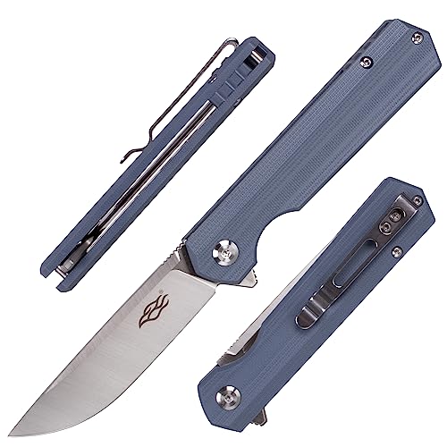 Firebird GANZO FH11S-GY Pocket Folding Knife Ball Bearing D2 Steel Blade G10 Anti-Slip Handle with Clip Hunting Fishing Gear Camping Outdoor Folder EDC Pocket Knife (Gray) - Image 1