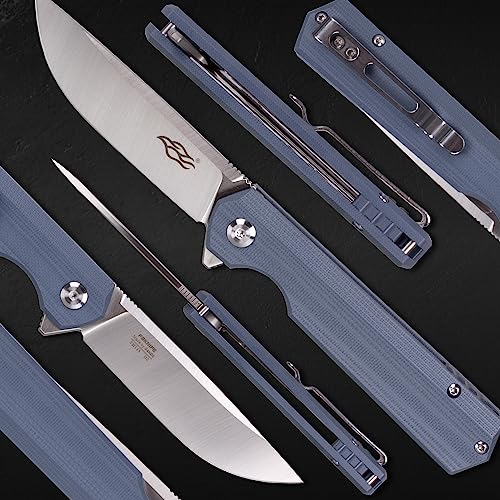 Firebird GANZO FH11S-GY Pocket Folding Knife Ball Bearing D2 Steel Blade G10 Anti-Slip Handle with Clip Hunting Fishing Gear Camping Outdoor Folder EDC Pocket Knife (Gray) - Image 3