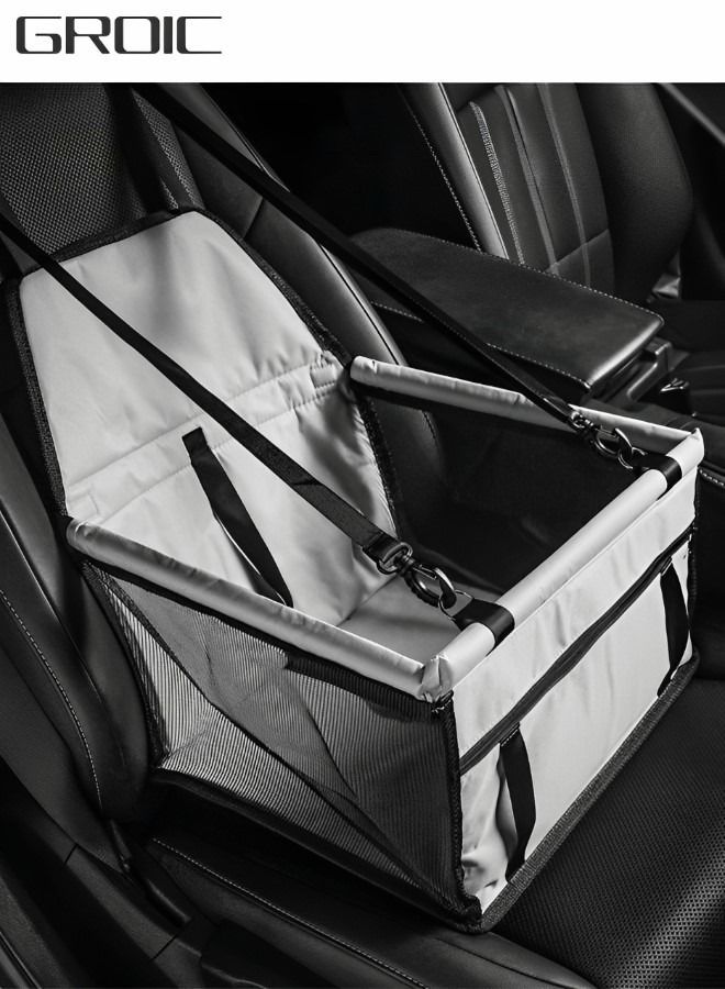 GROIC Dog Car Seat,Puppy Portable Pet Booster Car Seat,Pet Car Booster Seat Travel Carrier Cage with Clip-On Safety Leash and PVC Support Pipe, Automotive Supplies - Image 1