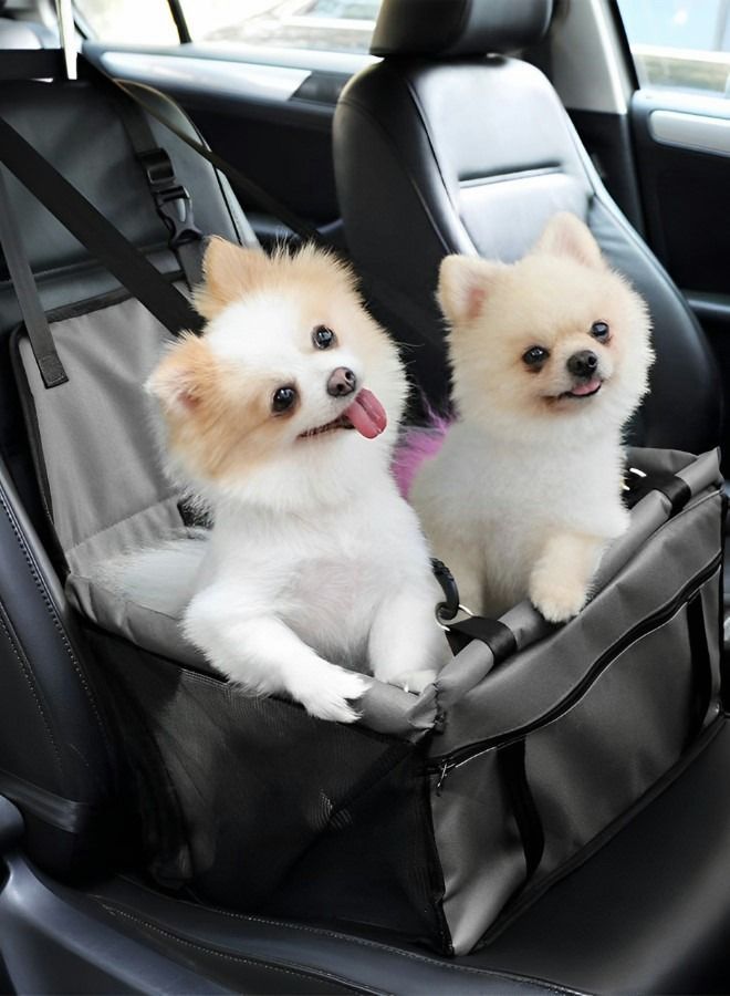 GROIC Dog Car Seat,Puppy Portable Pet Booster Car Seat,Pet Car Booster Seat Travel Carrier Cage with Clip-On Safety Leash and PVC Support Pipe, Automotive Supplies - Image 4