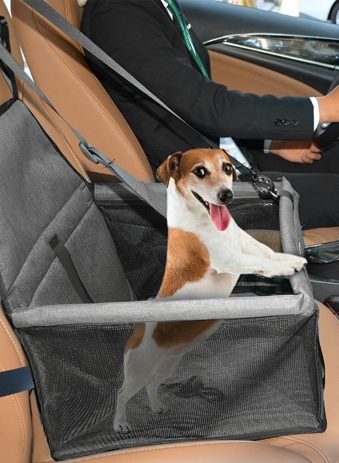 GROIC Dog Car Seat,Puppy Portable Pet Booster Car Seat,Pet Car Booster Seat Travel Carrier Cage with Clip-On Safety Leash and PVC Support Pipe, Automotive Supplies - Image 5