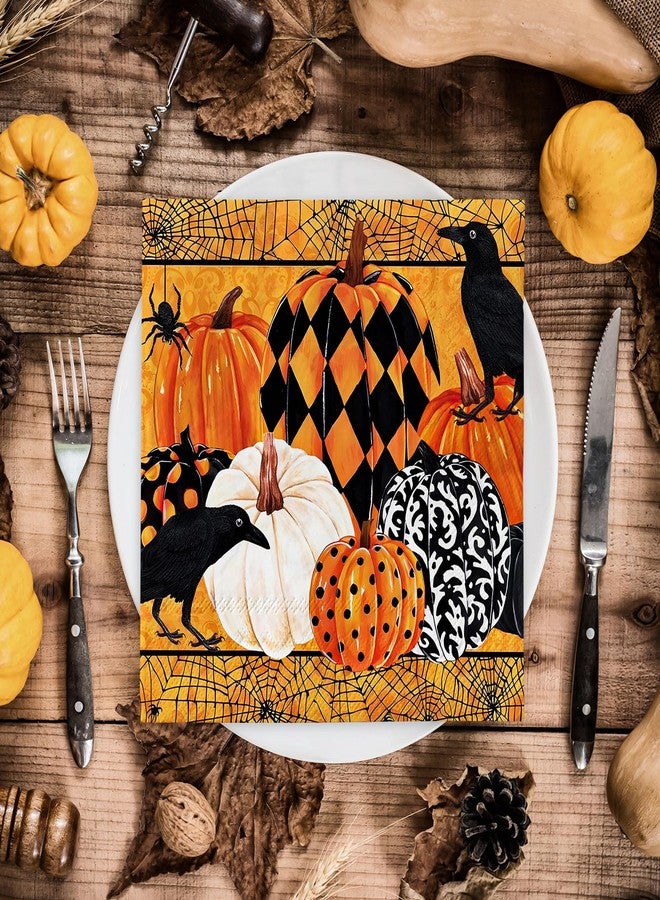 JarThenaAMCS 80Pcs Halloween Paper Napkin Vintage Pumpkin Luncheon Napkin Disposable Dessert Dinner Hand Napkin for Halloween Party Supplies - Image 5