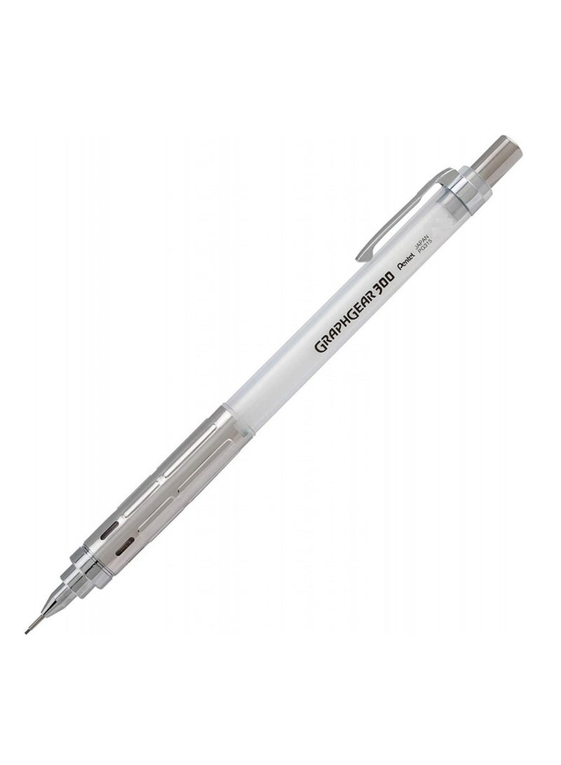 Pentel 3-Piece Graph Gear 300 Mechanical Pencil 0.7mm Tip White Barrel  - Image 2