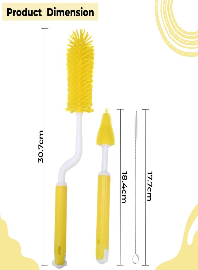 Dakos Baby Bottle Brush, Silicone Baby Bottle Brush Cleaner, Baby Bottle Cleaner Brush, Baby Milk Bottle Cleaning Brush, Nipple Cleaning Brush, Nipple Cleaning Brush,Bottle Brush Storage Box (MFP938) - Image 3