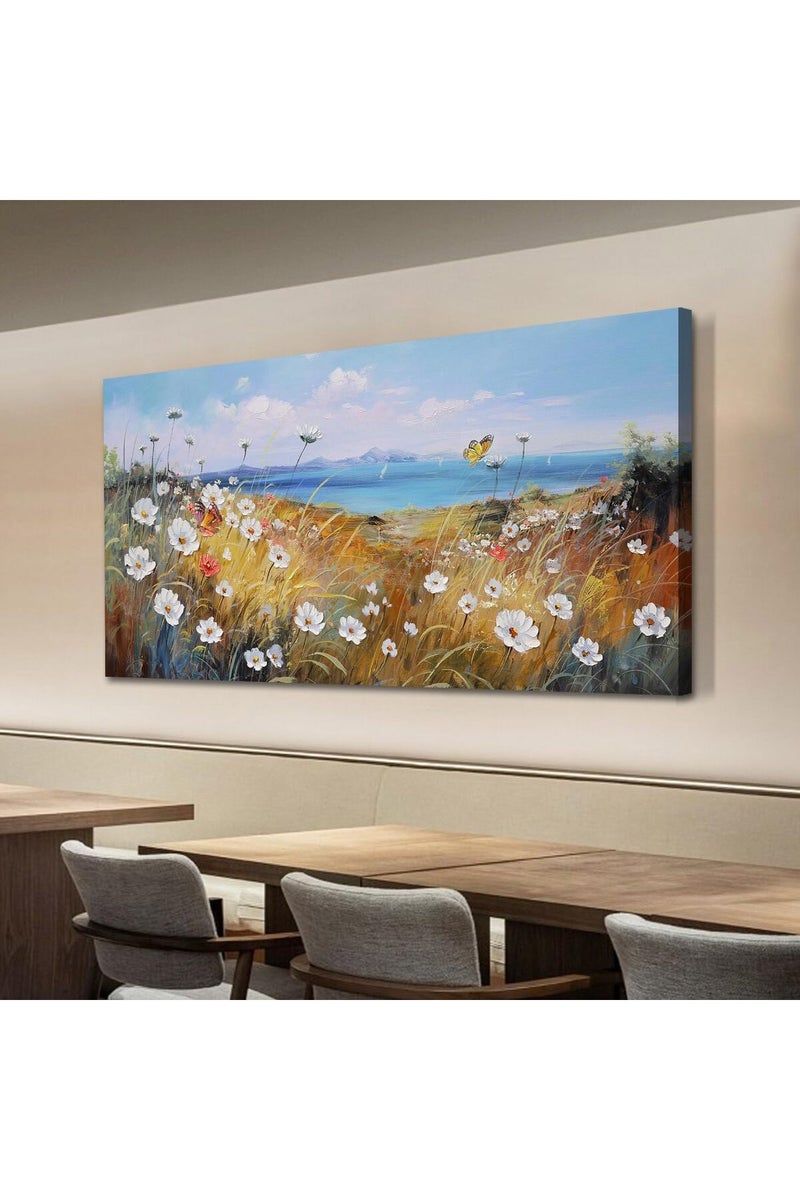 EMODA Vintage-Style Minimalist Canvas Artwork 60x120 cm – Personalized Wrap Framed Decor - Image 1