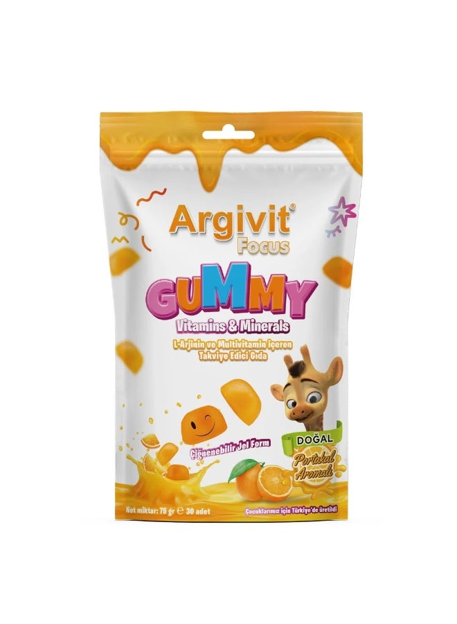 Argivit Focus Gummy: Kids' L-Arginine Multivitamin for Brain, Immunity, Growth - Image 1