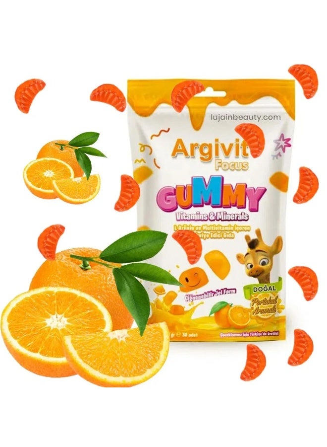 Argivit Focus Gummy: Kids' L-Arginine Multivitamin for Brain, Immunity, Growth - Image 2