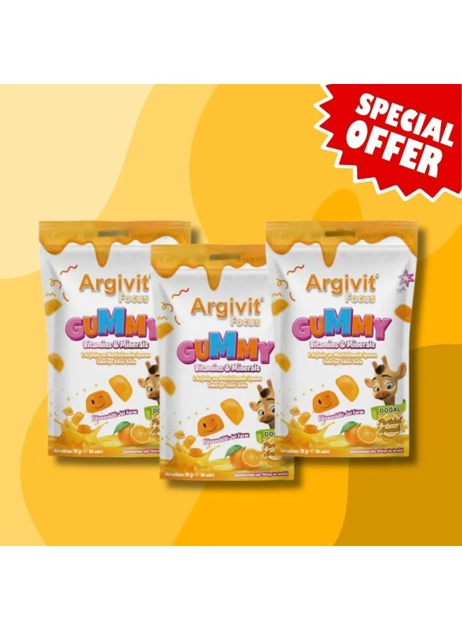 Argivit Focus Gummy: Kids' L-Arginine Multivitamin for Brain, Immunity, Growth - Image 3