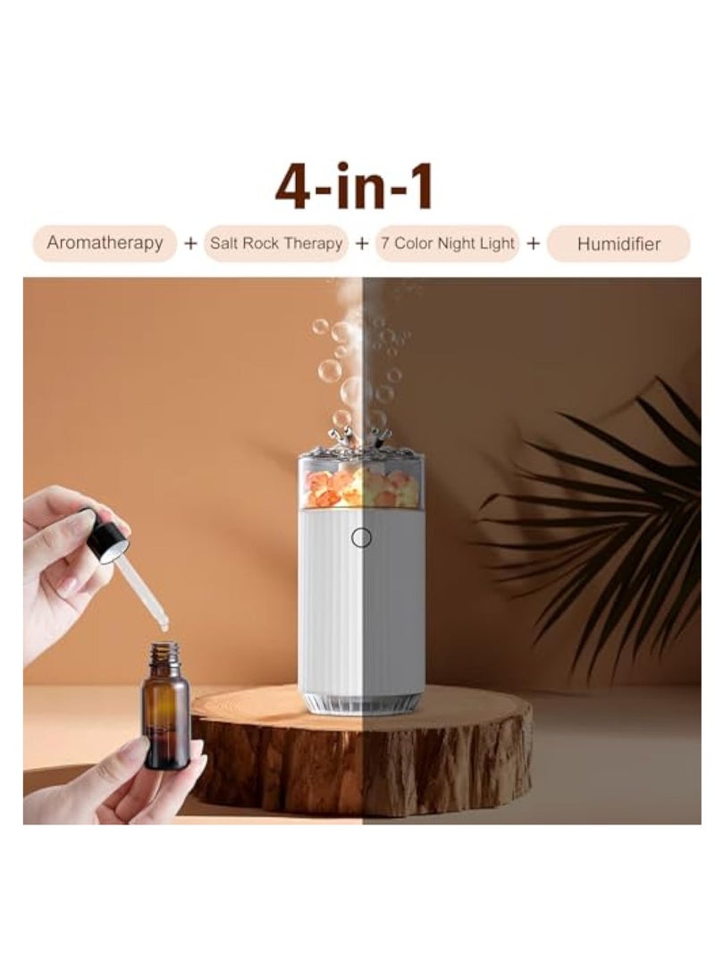 KASTWAVE - Salt Lamp Diffuser, Waterless Diffuser, Scent Air Machine, 4 in 1 Essential Oil Diffuser & Lonic Salt Therapy & Humidifier & LED Night Light, Auto-Off, Cordless Diffuser for Home Office Yoga Car - Image 1