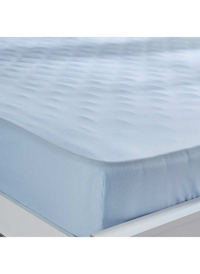 Home Box Derby Solid Microfiber King Fitted Sheet - 180x200+25 cm  - Image 1