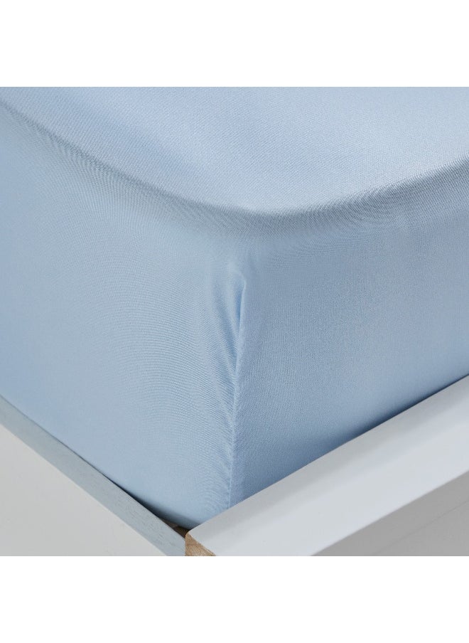 Home Box Derby Solid Microfiber King Fitted Sheet - 180x200+25 cm  - Image 4