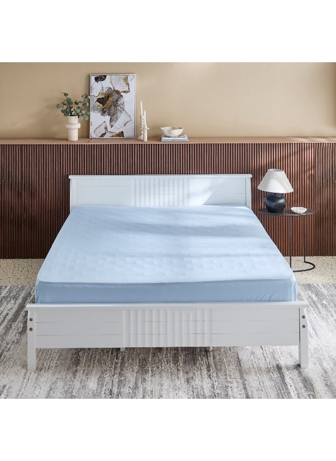 Home Box Derby Solid Microfiber King Fitted Sheet - 180x200+25 cm  - Image 3