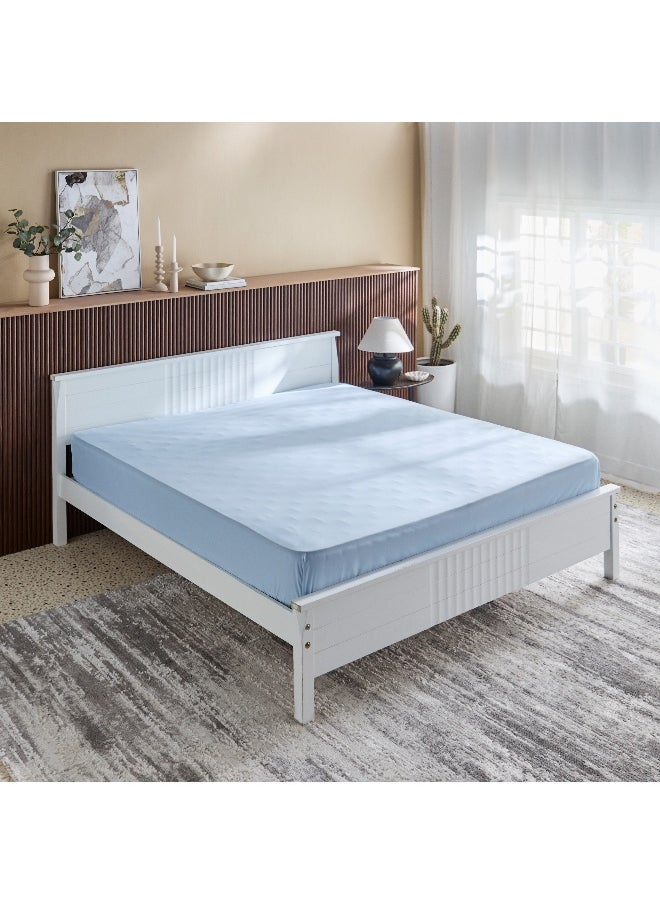Home Box Derby Solid Microfiber King Fitted Sheet - 180x200+25 cm  - Image 2
