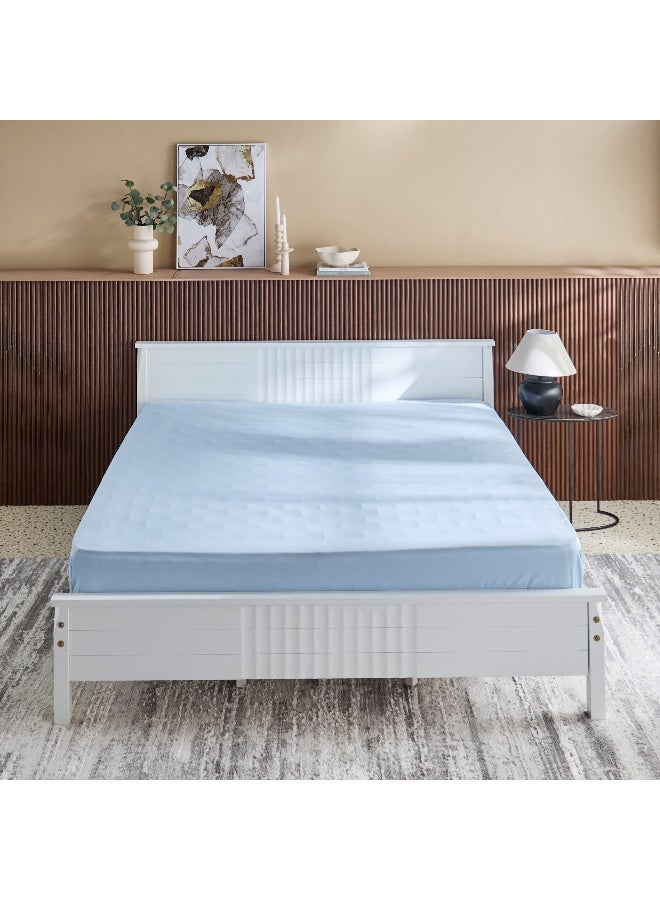 Home Box Derby Solid Microfiber King Fitted Sheet - 180x200+25 cm  - Image 4