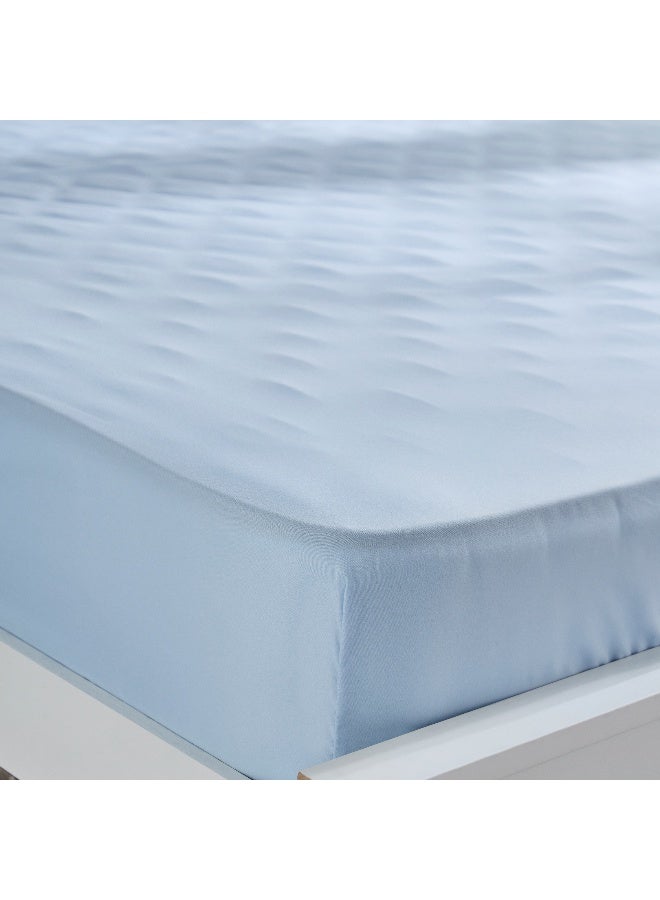 Home Box Derby Solid Microfiber King Fitted Sheet - 180x200+25 cm - Image 1