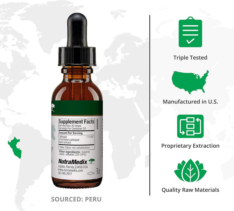 NutraMedix Quina Herbal Extract  Daily Immune Support Supplement  Liquid Herbal Supplements for Health  Immunity  Calisaya Tree Bark Sourced in Peru 1oz  30ml - Image 2