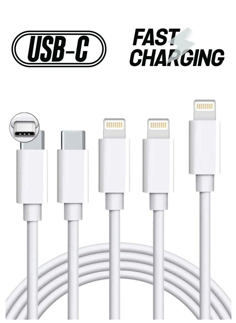 Raxoom MFi Certified USB C to iPhone 12 Lightning Cable Charger,5Pack 3FT/6Foot/10Feet Rosyclo Type C Lightning Cord Support Fast Power Delivery Wire Compatible iPhone 14 Pro Max/13/11/XS/X/8 - Image 1