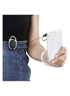 Generic Card Protector, Vertical 2 Card Badge Holder Transparent Plastic ID Credit Card Protector with Thumb Slot, Rigid PC Transparent Material,10 Pack  - Image 2