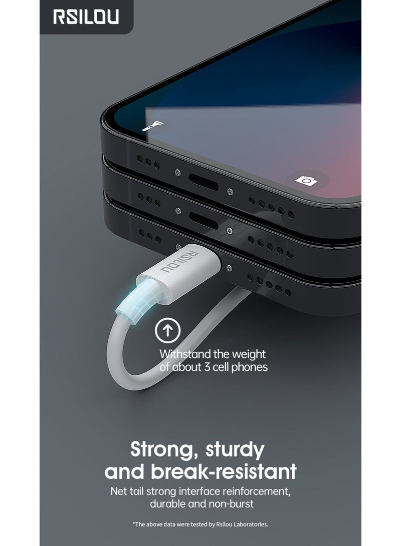 RSILOU-R2007 USB-A to Lightning Charging & Data Cable (100cm) – Durable, Fast Charging, Tangle-Free Design - Image 5