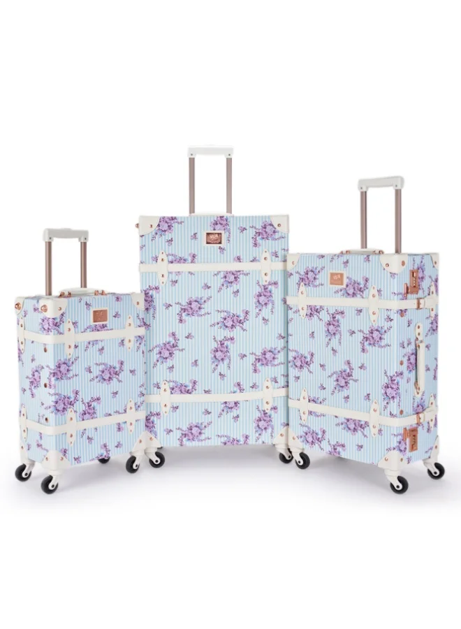 LIMRA Travel Bags Classic Leather Luggage 4 Pcs Set 28''-24''-20'''-13'''Inches