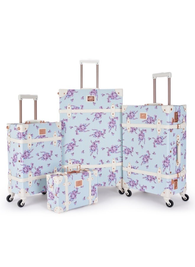 LIMRA Travel Bags Classic Leather Luggage 4 Pcs Set 28''-24''-20'''-13'''Inches  - Image 1