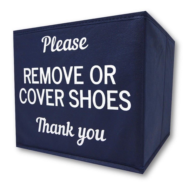 RE GOODS RE GOODS Shoe Covers Box  Real Estate Agent Supplies Disposable Shoe Bootie Holder For Realtor Listings and Open Houses  Please Cover or Remove Shoes Bin 