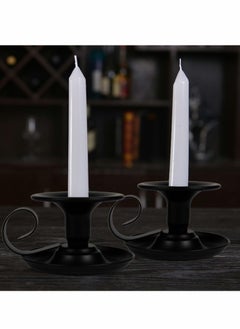 Excefore Taper Candle Stick Holder, Retro Iron Simple Black Candlestick Holders Candlelight Stand for Party Wedding Table Home Decoration 2Pcs  - Image 5