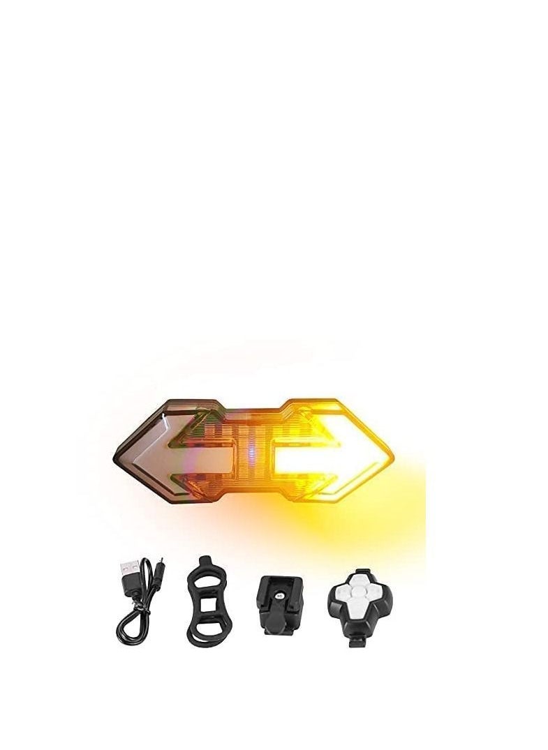 Y&D Bike Turn Signals,Bright Tail Light with Signals, 120 Lumens USB Rechargeable LED Rear Light, Wireless Remote Control Blinkers, IPX5 Waterproof Safety for Night  - Image 1